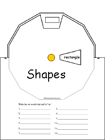 spelling worksheets shapes at enchantedlearningcom