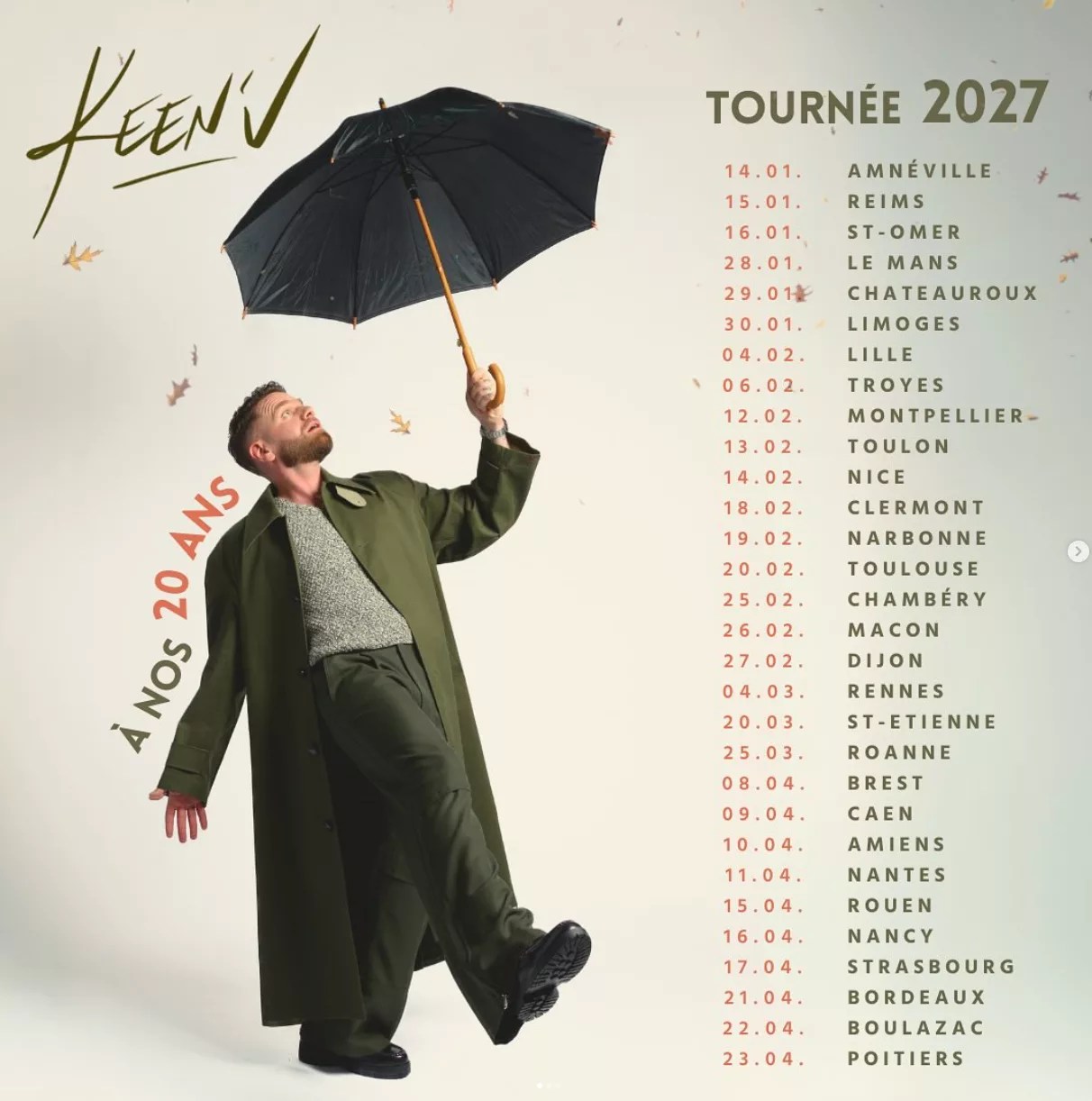 Keen'v, A nos 20 ans