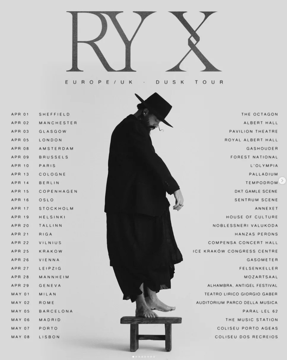RY X, Dusk Tour