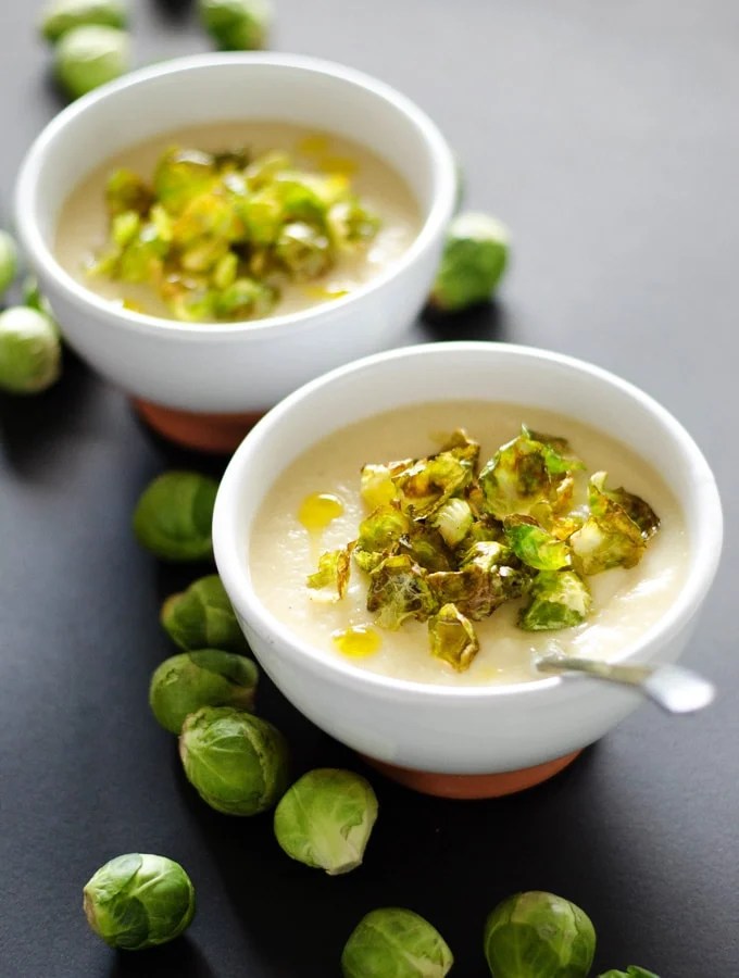 Parsnip & White Bean Soup with Crispy Brussels Sprouts Live Eat Learn