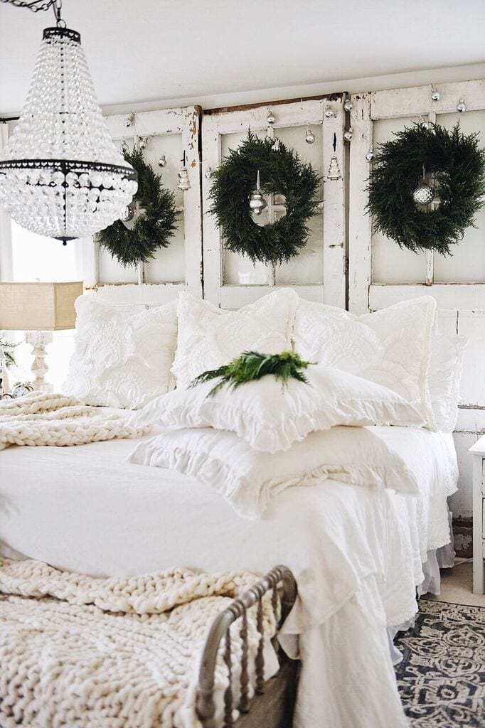 Rustic Cozy Christmas Bedroom - Liz Marie Blog