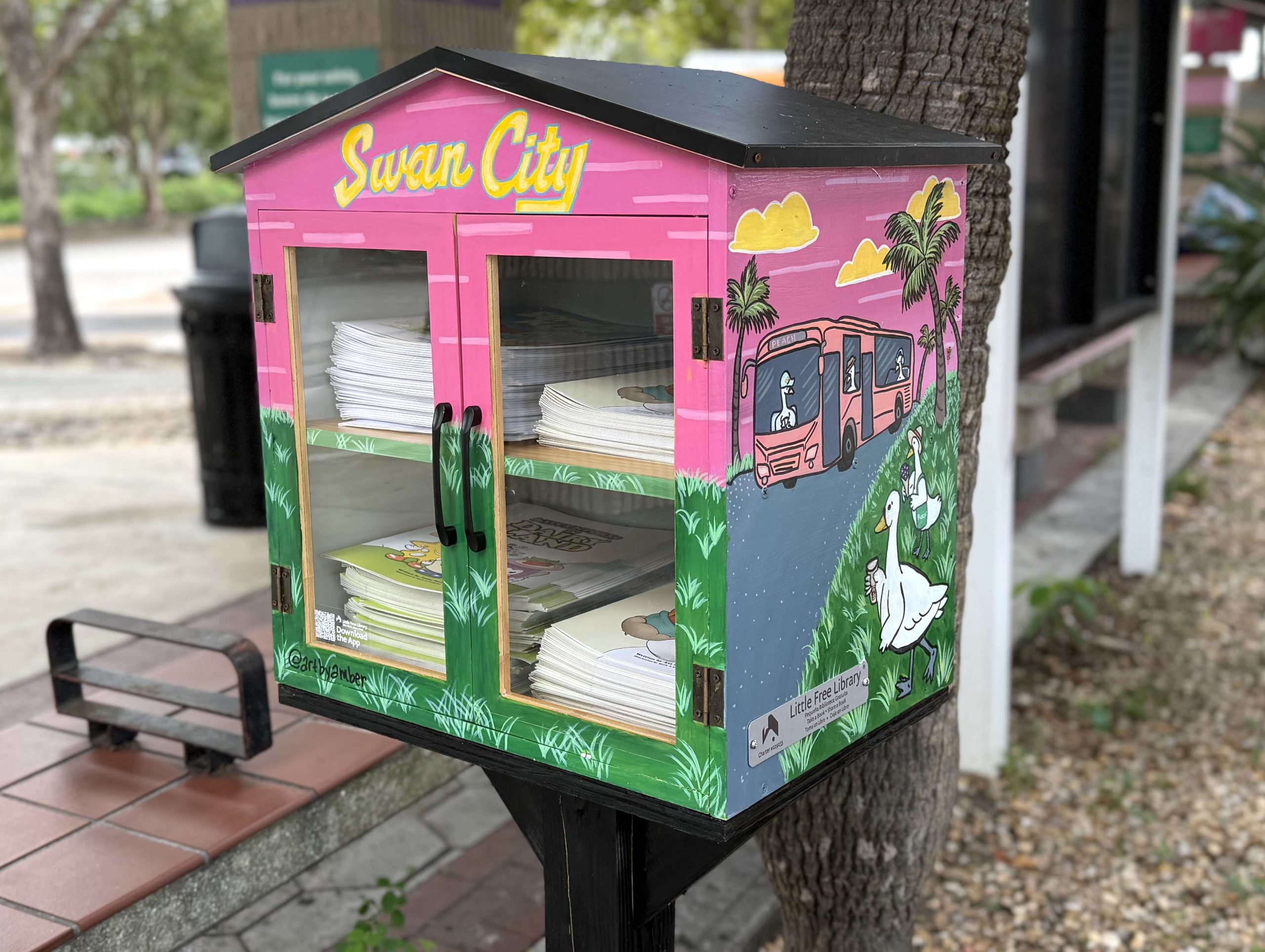 Little Free Libraries Open at Lakeland and Winter Haven Bus