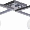 Estelle 4 Flush Mount 1 FlorianPendant Clear Acrylic Shade Chrome Steel Fixture Estelle 4Flush MountNuevo