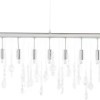 Crystal Linear Pendant 1 SputnikPendant Chrome Steel Fixture Crystal LinearPendantNuevo
