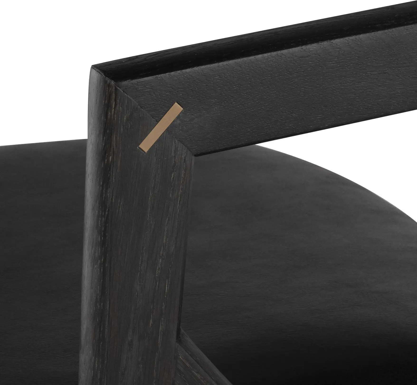 Anita Dining Chair 15 Anita Dining Chair Raven Leather Ebonized Oak Frame AnitaDining ChairNuevo