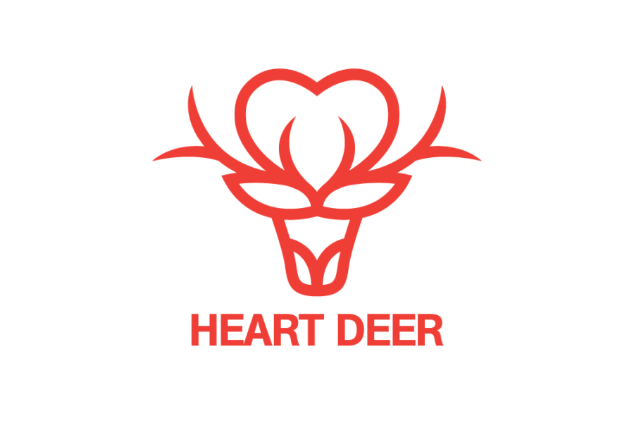 How to create a simple logo!: Heart Deer Logo Logostack