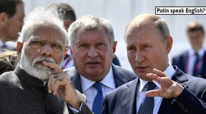 How many languages can putin speak