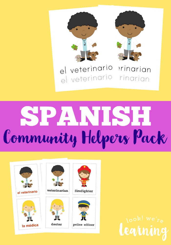 spanish community helpers printables