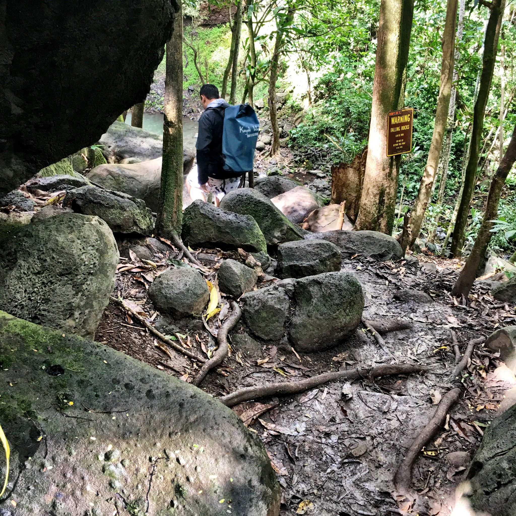 Yeah, that's a warning sign for falling rocks.