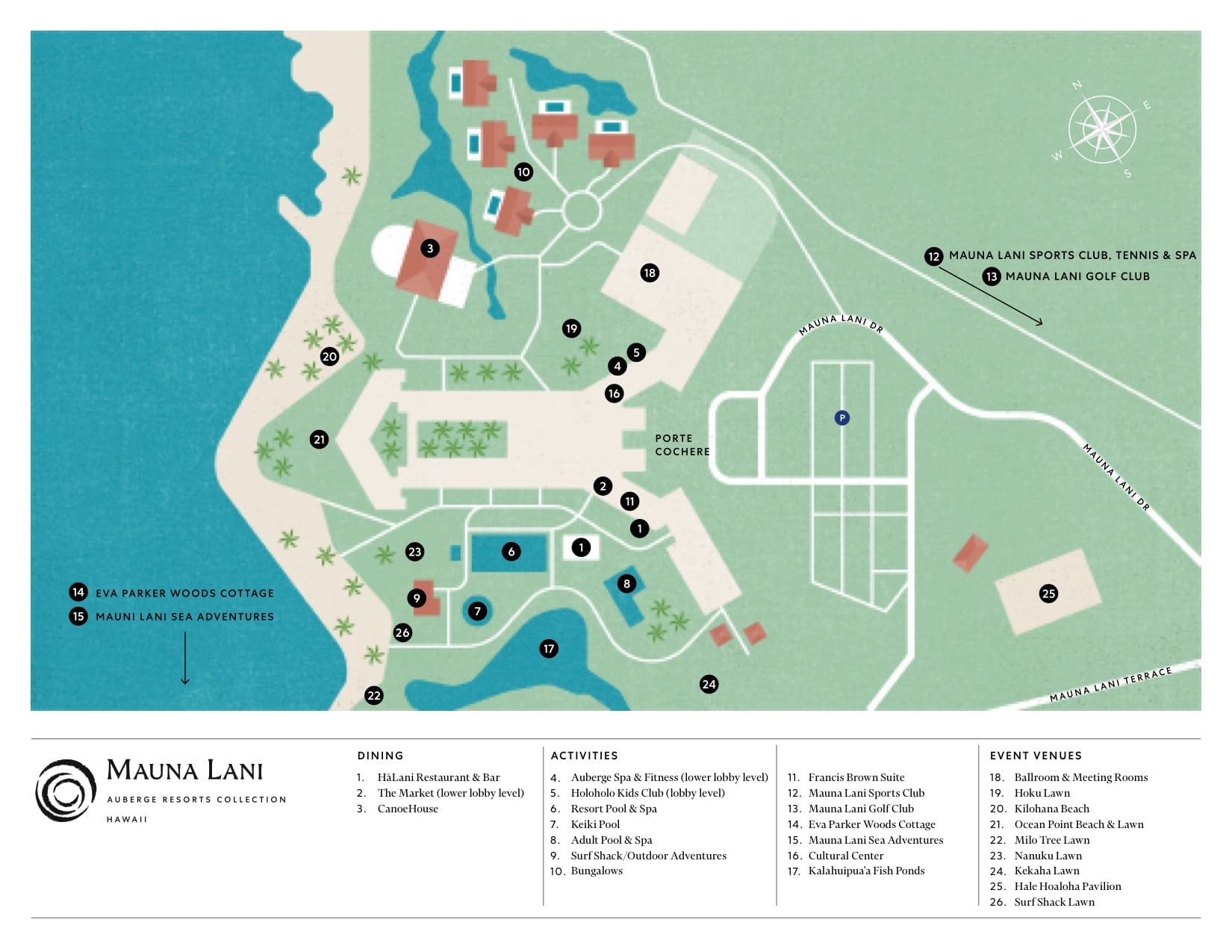 Mauna Lani Resort Map Mauna Lani Auberge Resorts Collection Hotel MaunaLani FullMap 