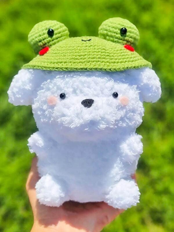 Whether you're new to knitting or you've been knitting for years, sites are uploading new patterns every single day. Plush Dog With Frog Hat Amigurumi Crochet Free Pattern Lovelycraft
