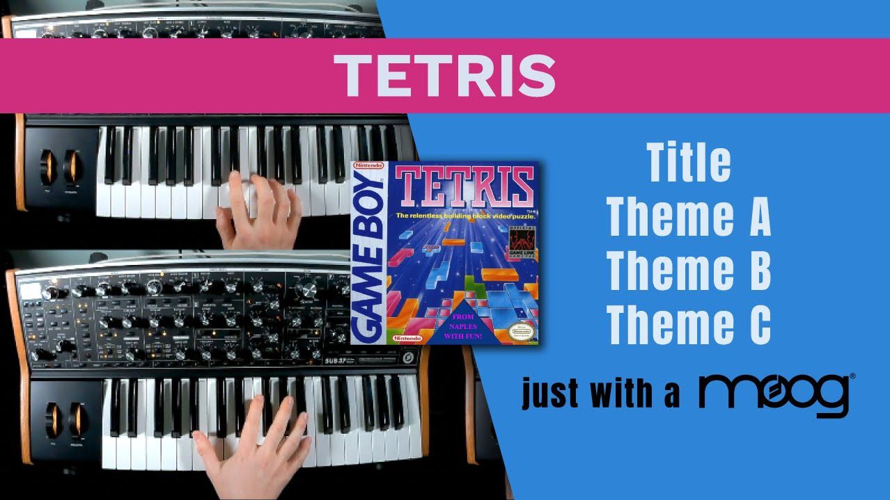 Tetris – Title/Theme A/Theme B/Theme C on Moog Sub 37 - Luca Di 