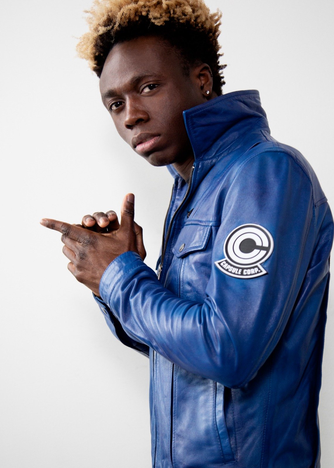 Capsule Corp Dragon Ball Z Future Trunks Leather Jacket Blue