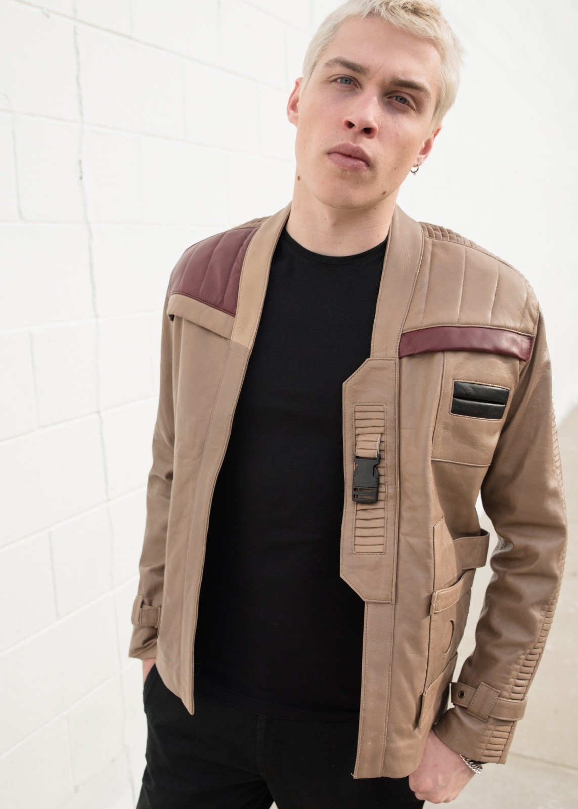 Mens Star Wars Rebel Alliance Poe Dameron Leather Jacket