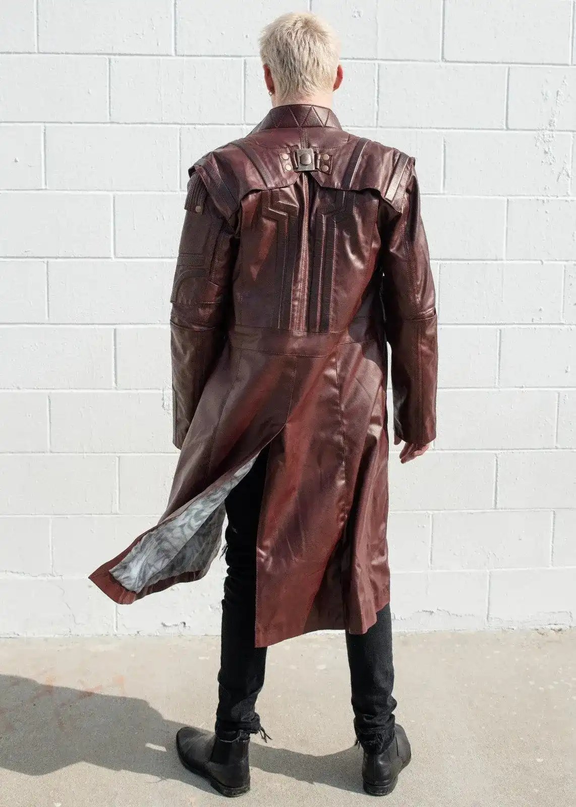 Guardians of Galaxy 2 Star Lord Coat Leather Jacket Trench