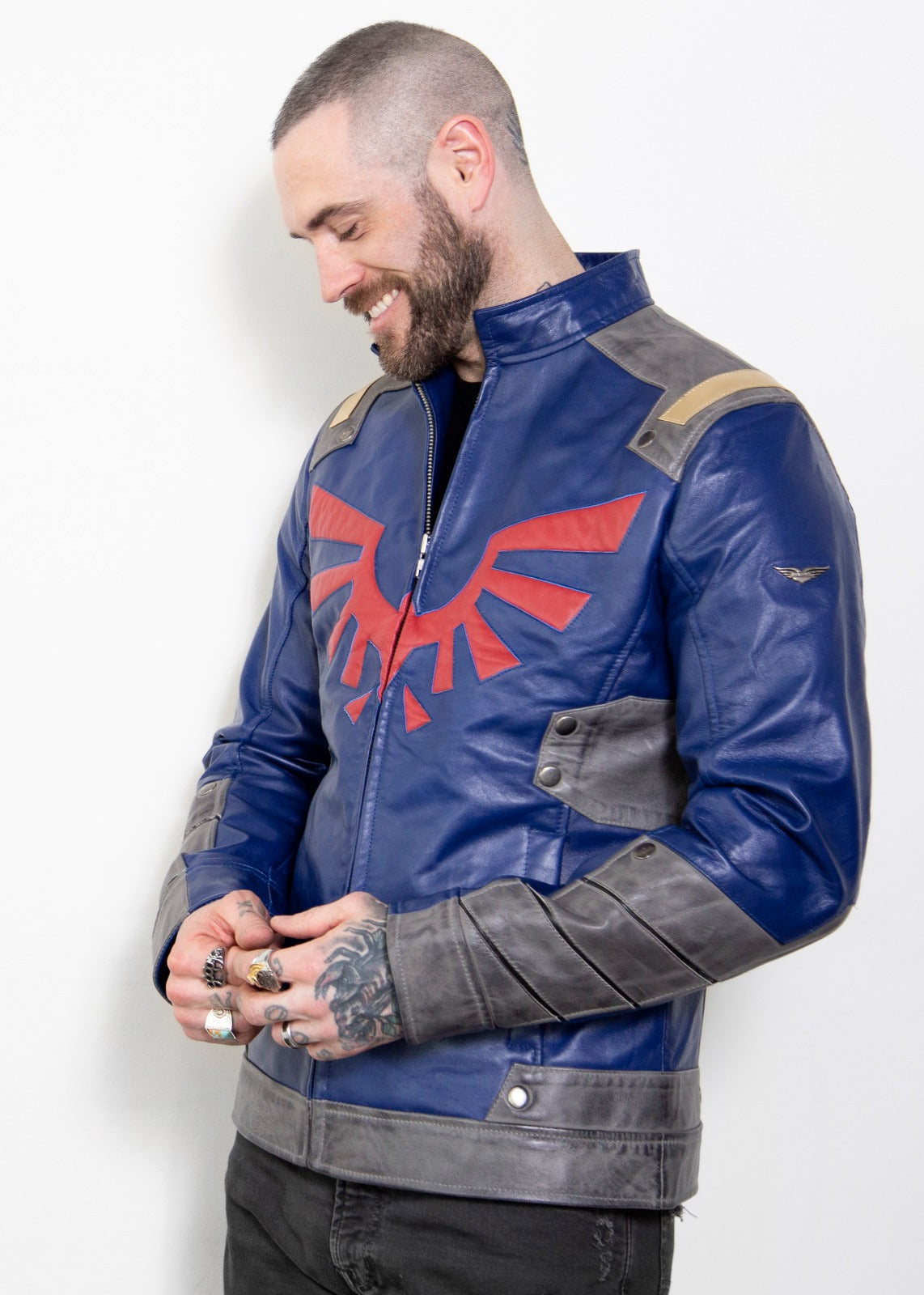 zelda twilight princess shield leather jacket