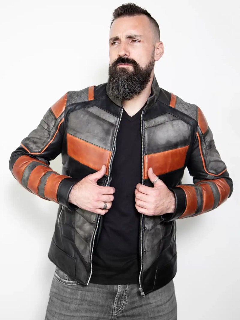 mens titans deathstroke moto jacket