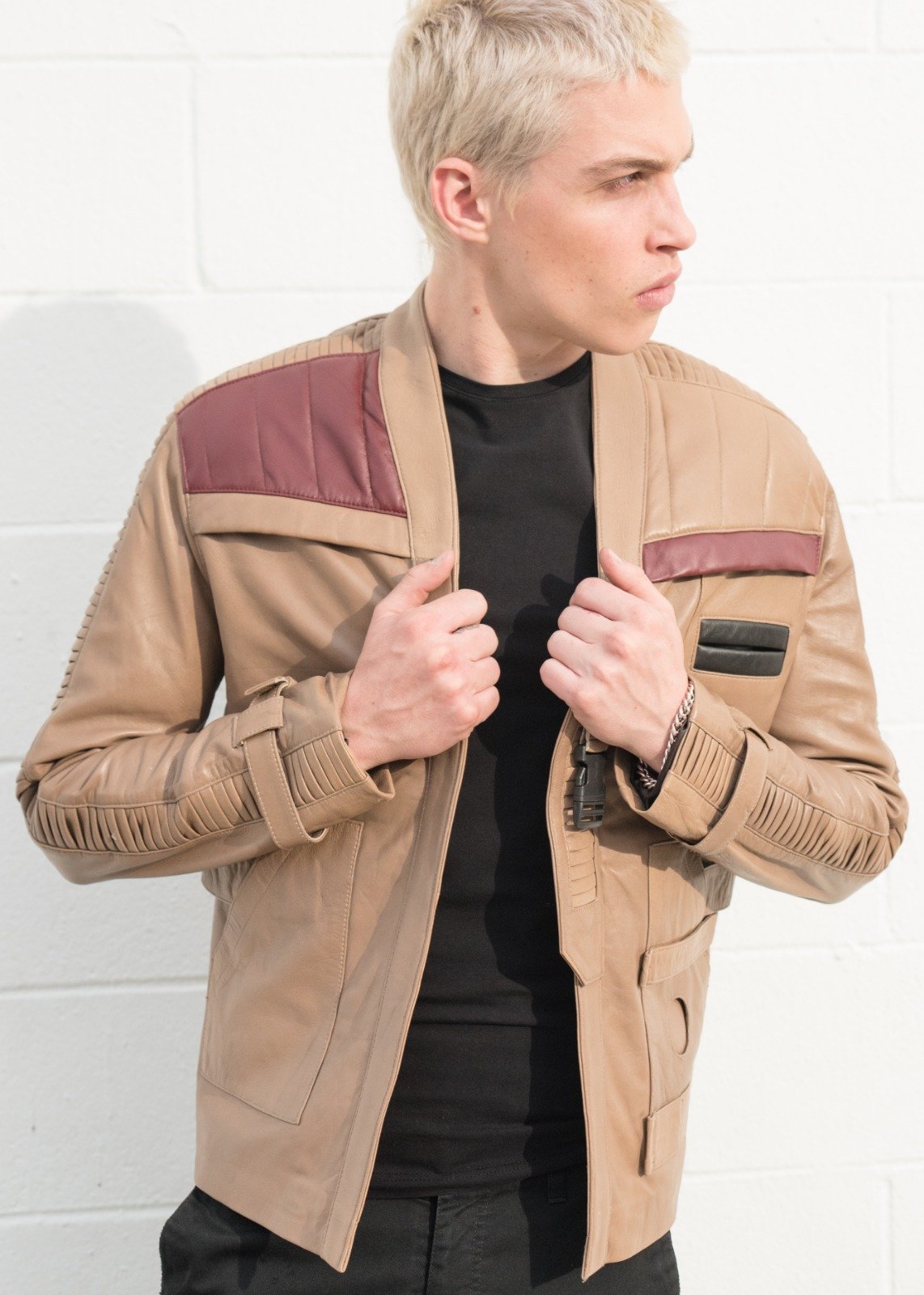 Mens Star Wars Rebel Alliance Poe Dameron Leather Jacket