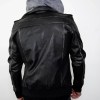 Black Hooded Bomber Jacket Mens