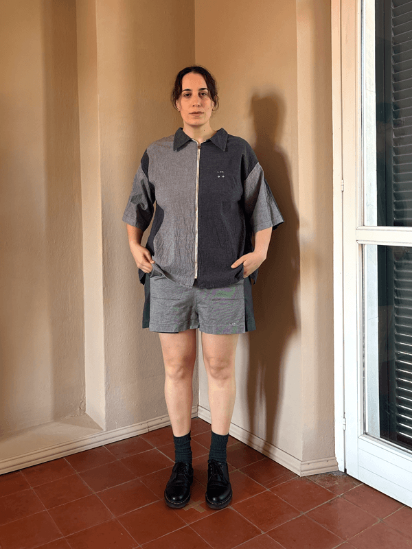 Shorts POETRY Worn front view SKU: L-CH.SS24.02