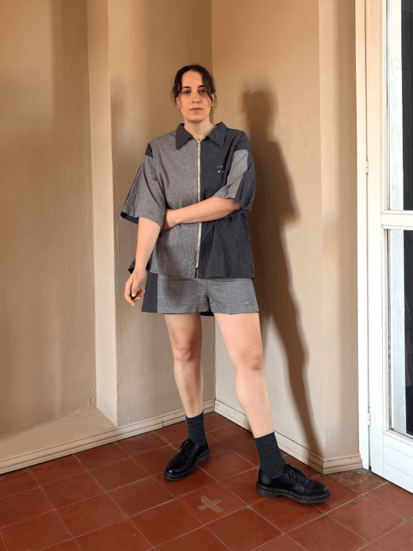Shorts POETRY Worn front view SKU: L-CH.SS24.02