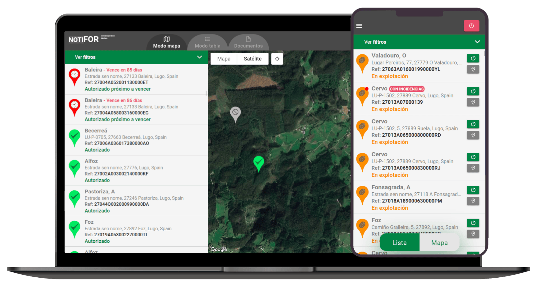 Plataforma Notifor Web y App móvil
