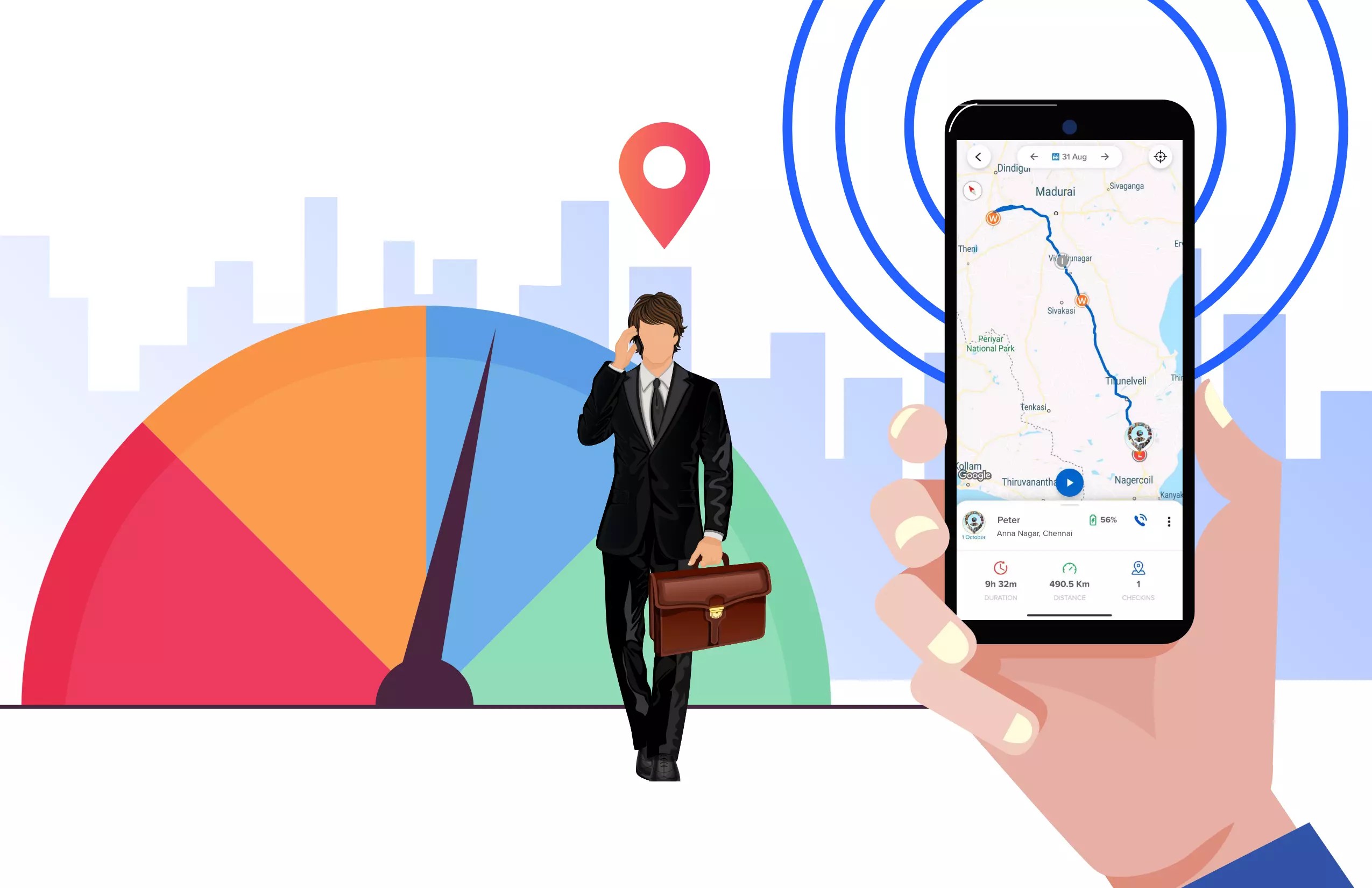 How does the tracking app lystloc help in measuring and improving field