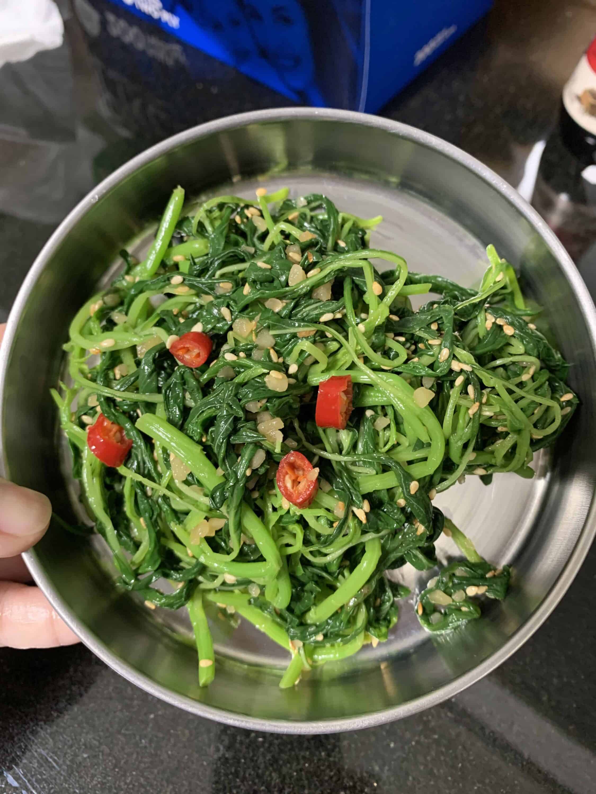 pics Spinach Banchan Maangchi sigeumchi namul