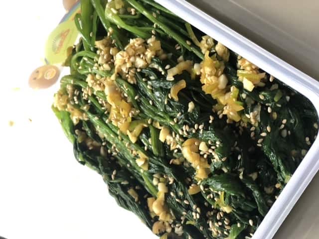 photo Spinach Banchan Maangchi sigeumchi namul
