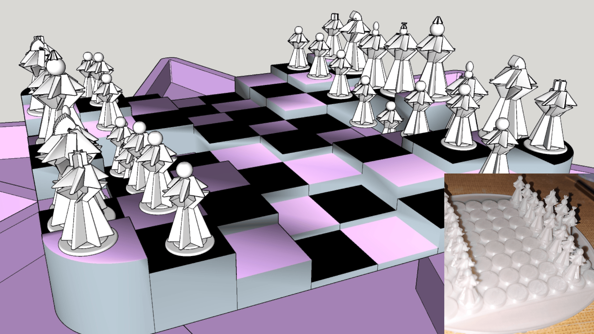 scacchiera 3d