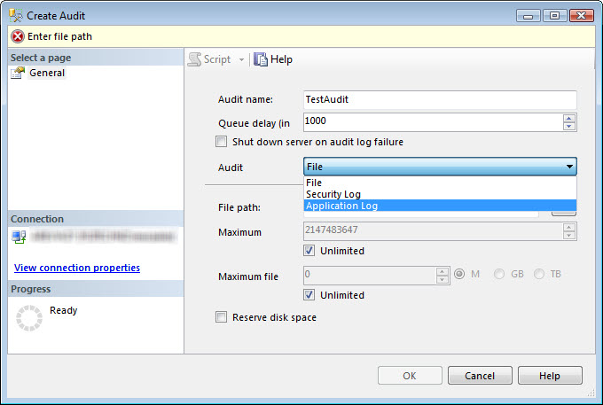 Auditing events on SQL Server 2008 – Raymund Macaalay's Dev Blog