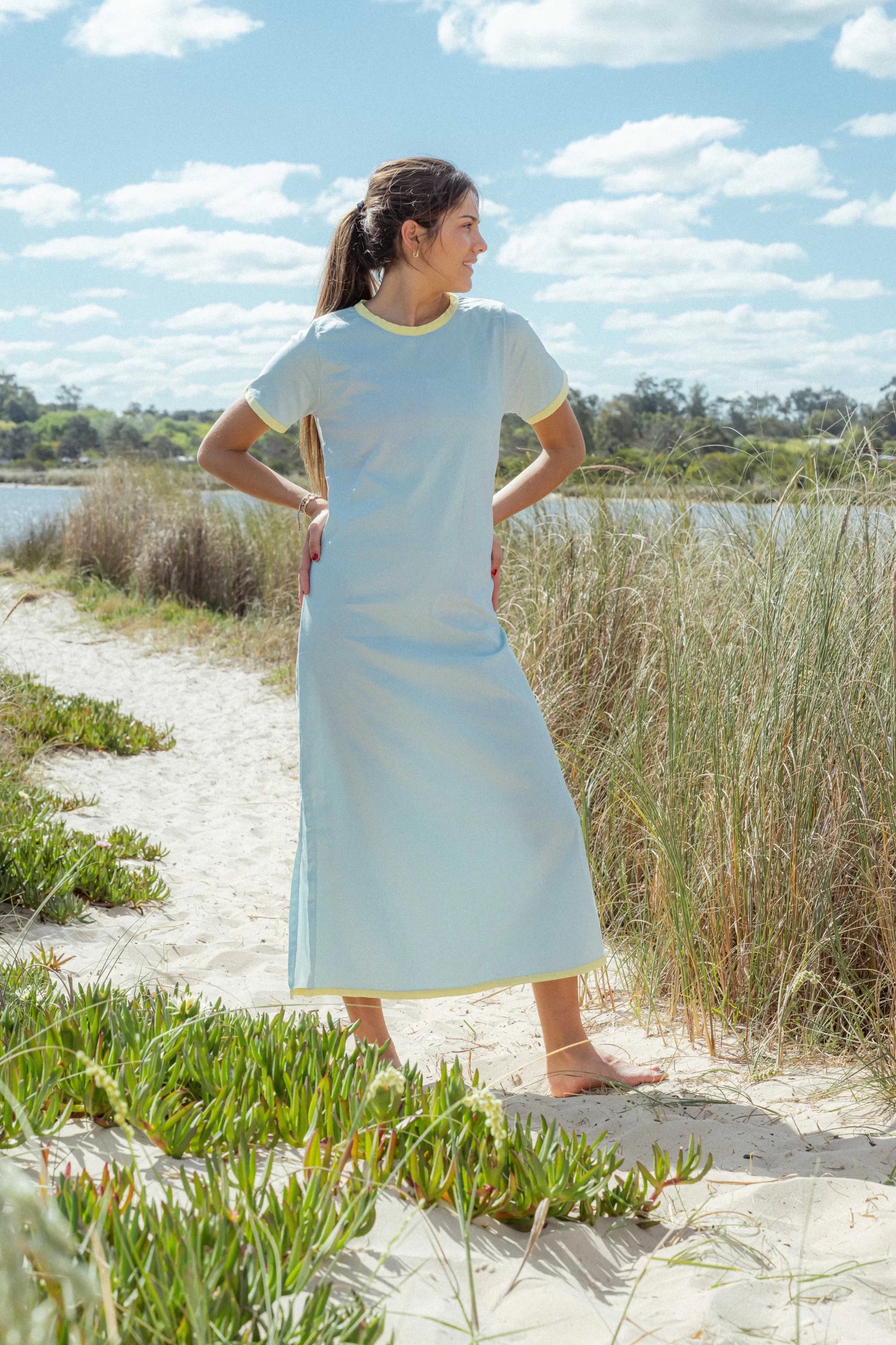 Vestido CHLOE, Verde Agua
