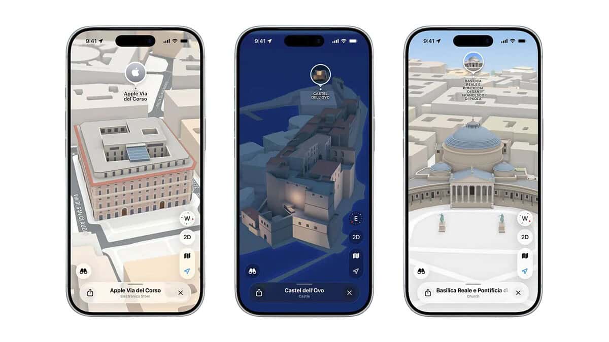 Rome And Naples Get Better 3D Views In New Apple Maps Update Apple Maps Rome Naples 1200x675 