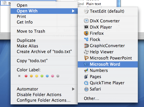 Mac OSX – “Open With” Menu Tips | 361degrees