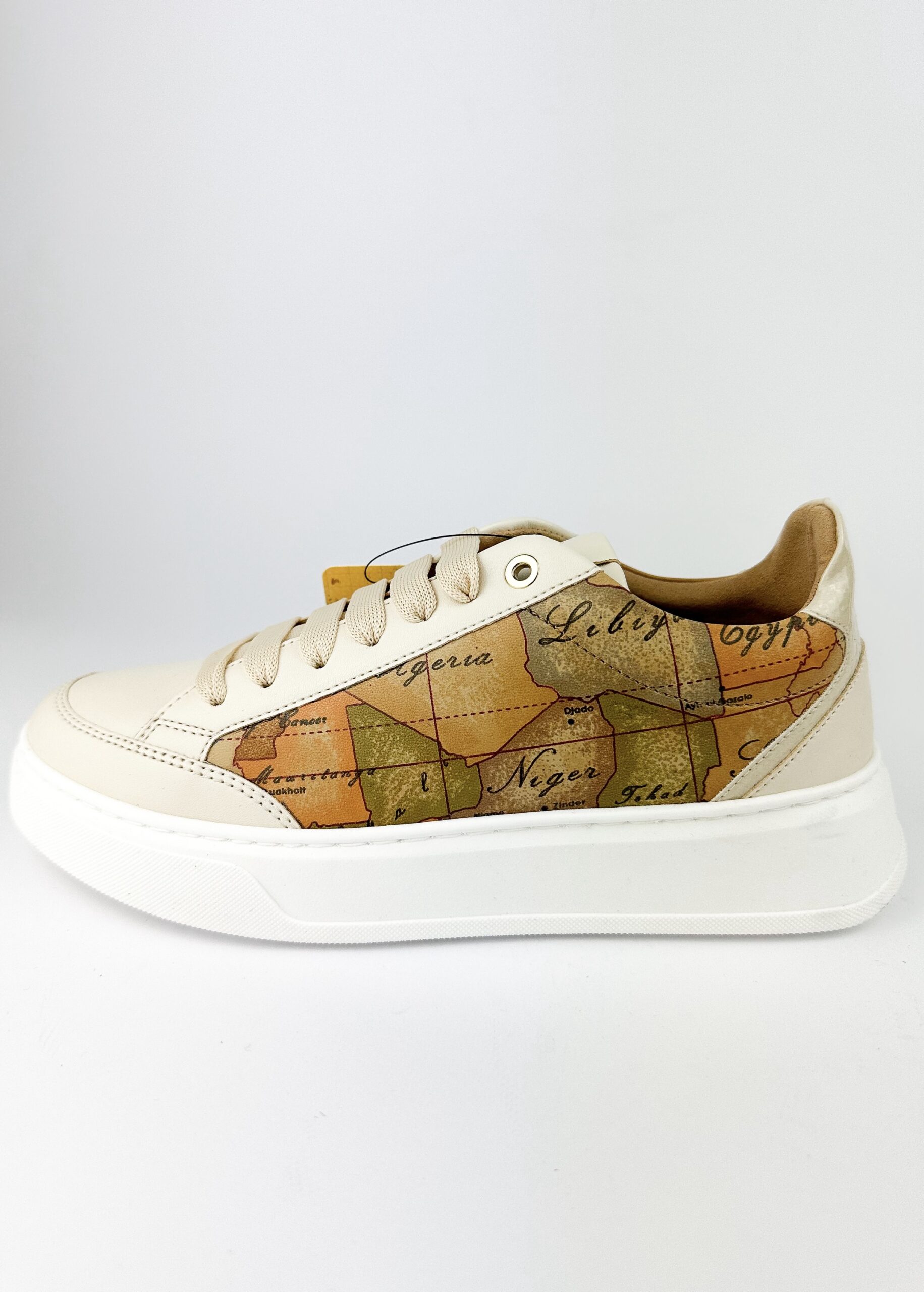 ALVIERO MARTINI 1' CLASSE - Sneakers Crema  Stampa Geo
