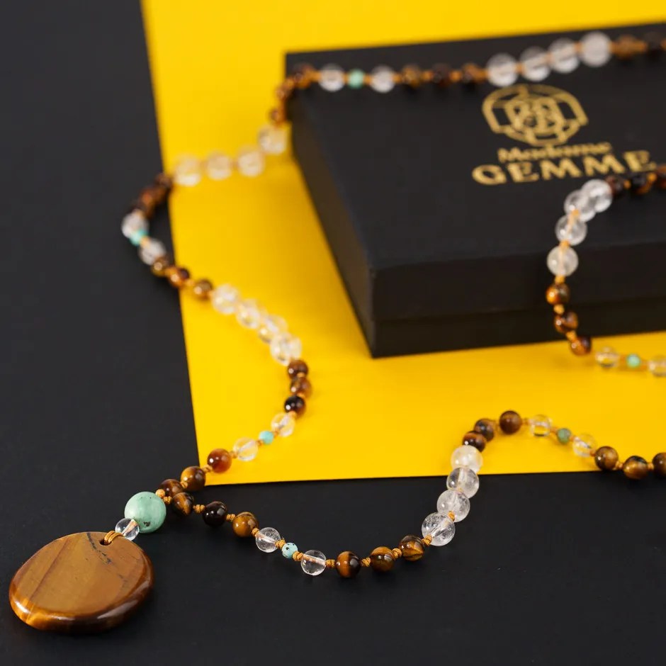 Collier Mala en pierres naturelles