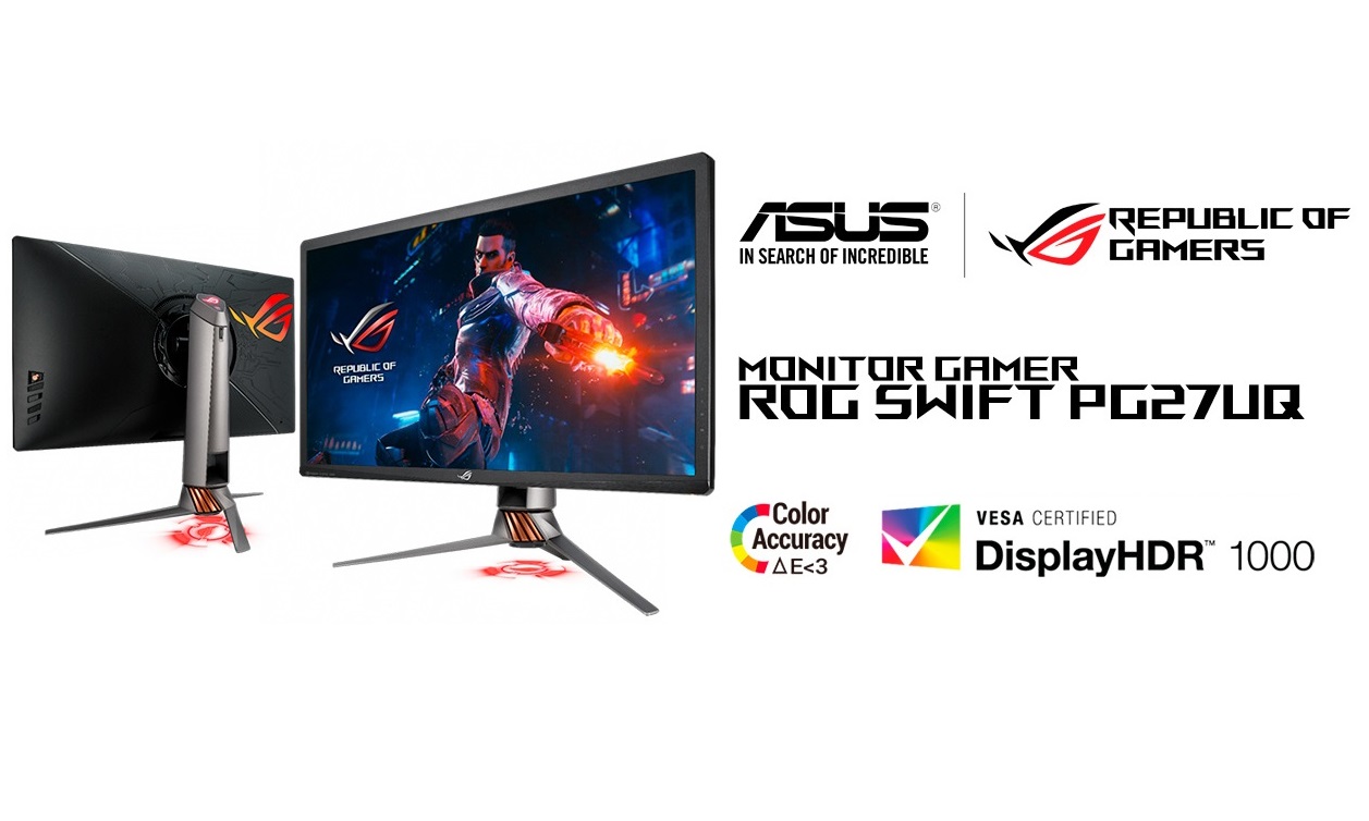 Monitor Gamer ASUS ROG Swift PG27UQ Disponible para Pre-Orden