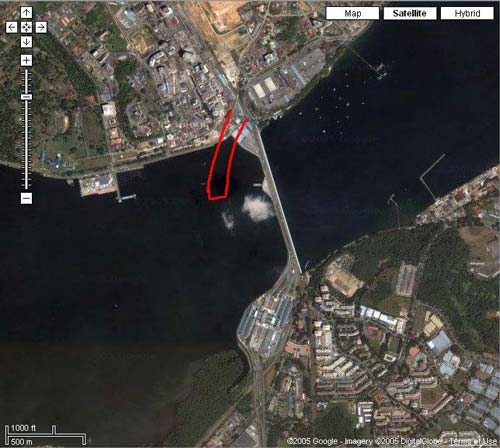 Google Maps. Fair use. http://maps.google.com/?ll=1.454803,103.768444&spn=0.01922,0.029268&t=k