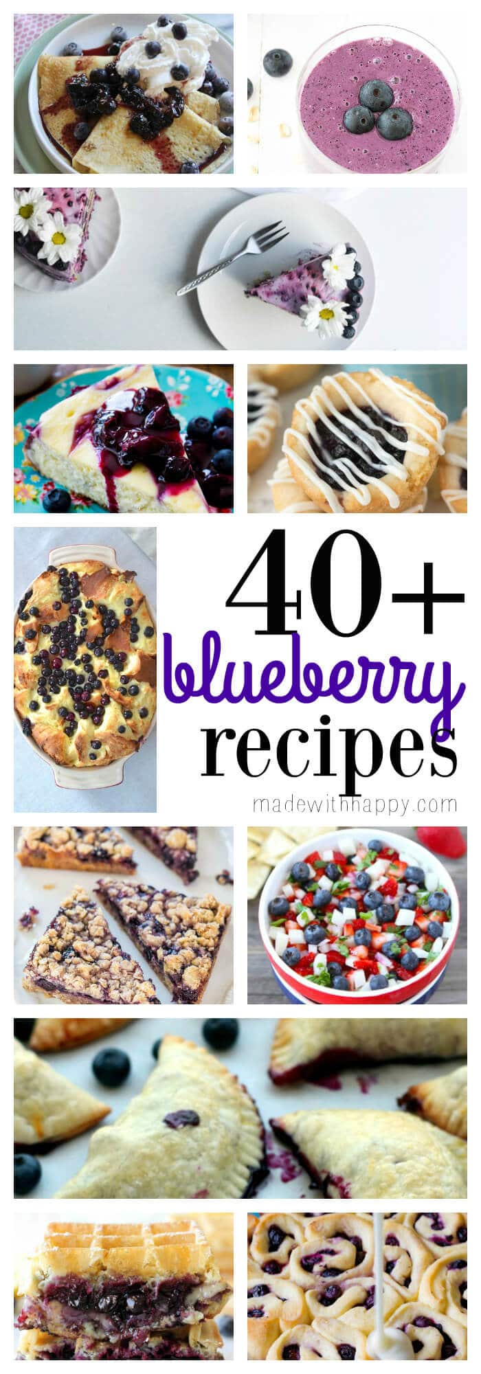 40+ Delicious Blueberry Recipes Made with HAPPY