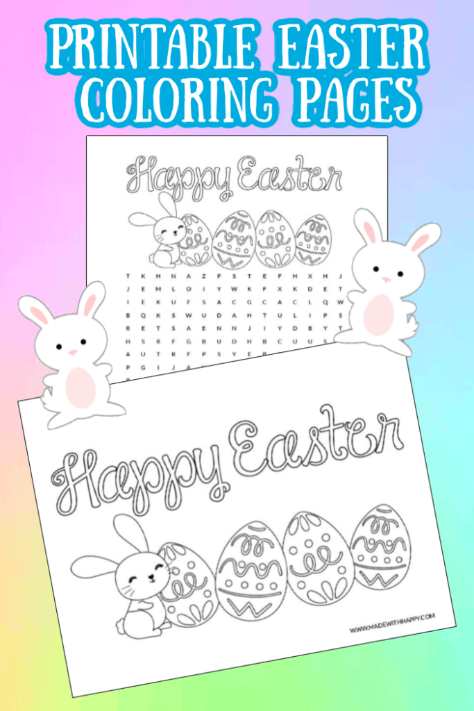 Simply click on the image or text below to download and print your free coloring page. Happy Easter Coloring Pages For Kids Free Printable
