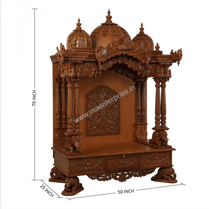 Wooden Temple For Home Wooden Mandir Usa Ma Enterprise