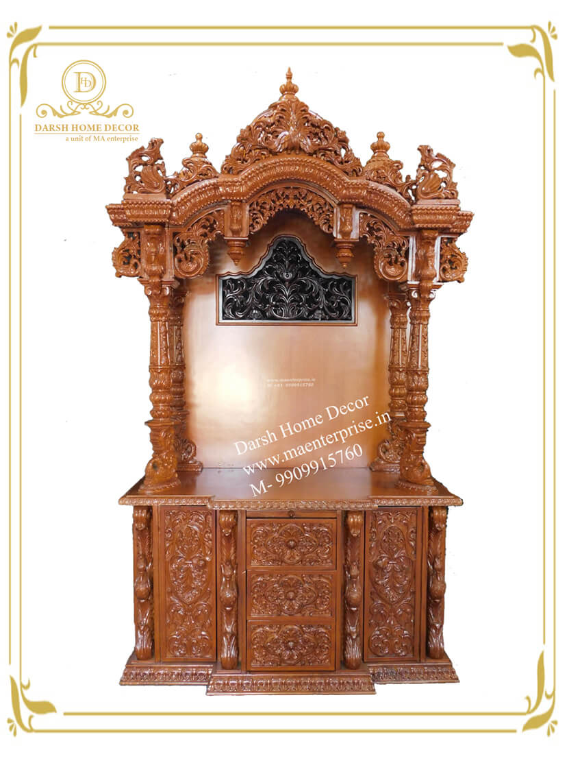 Indian Wooden Temple Pooja Mandir For Home In Australia N Usa Delivery