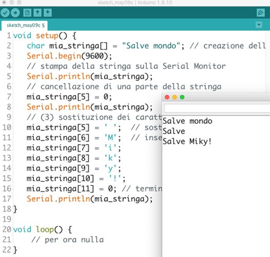 Gestire le stringhe con Arduino – approfondimenti | Michele Maffucci