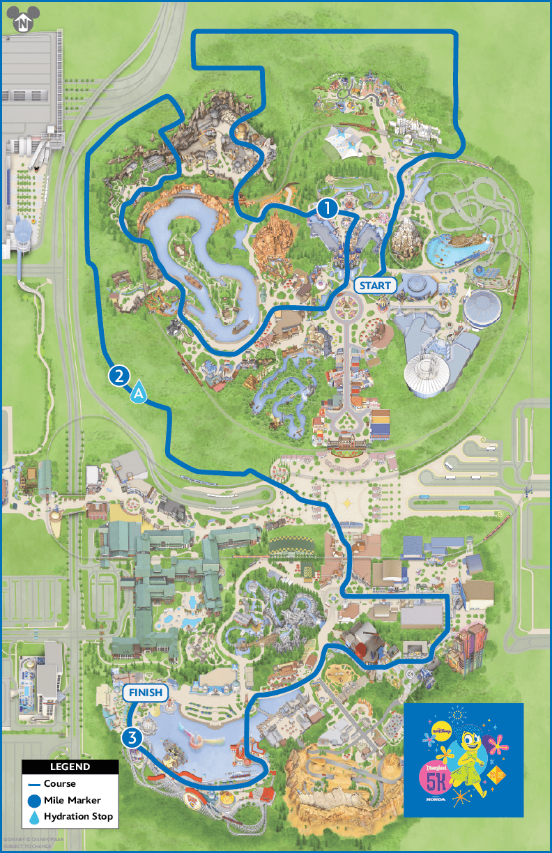 RunDisney Maps 2026 2026 Disneyland 5k Course 