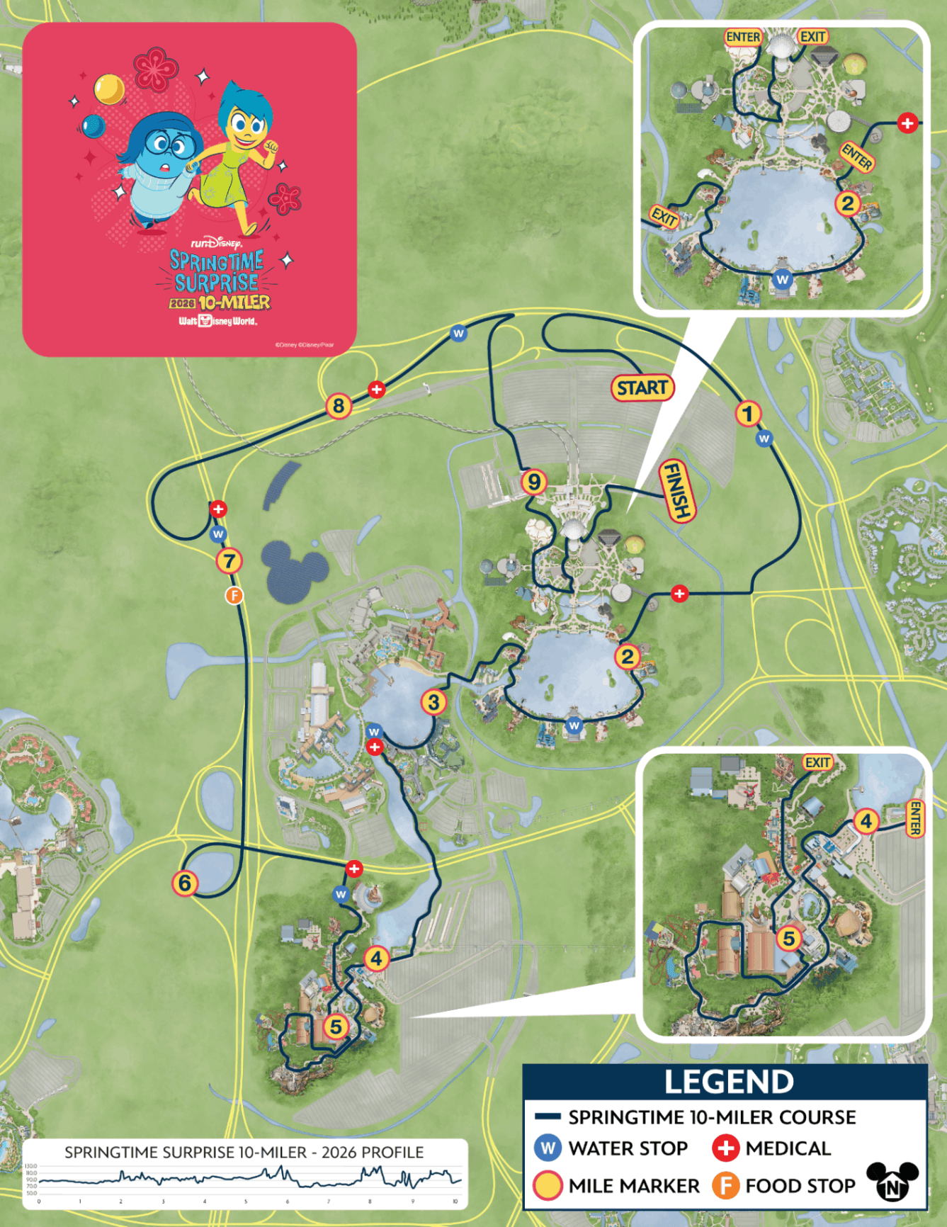 Springtime Surprise Information Maps Magic Of Running 2026 Springtime Surprise 10 Miler Course Map 