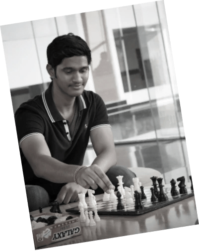 Student Playing Chess
