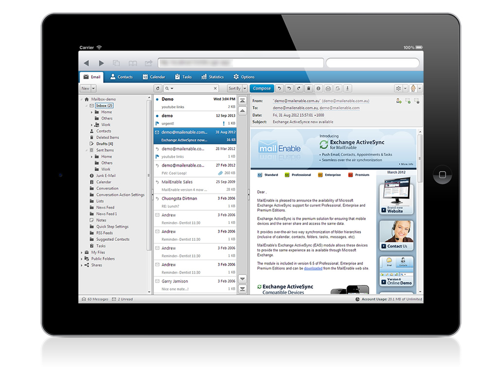 2010 tutti i diritti riservati a www.terredacqua.net. Mailenable Secure Webmail Client Summary