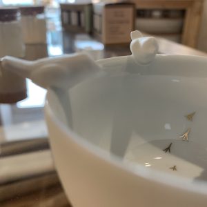 Coupelle en porcelaine et ses oiseaux