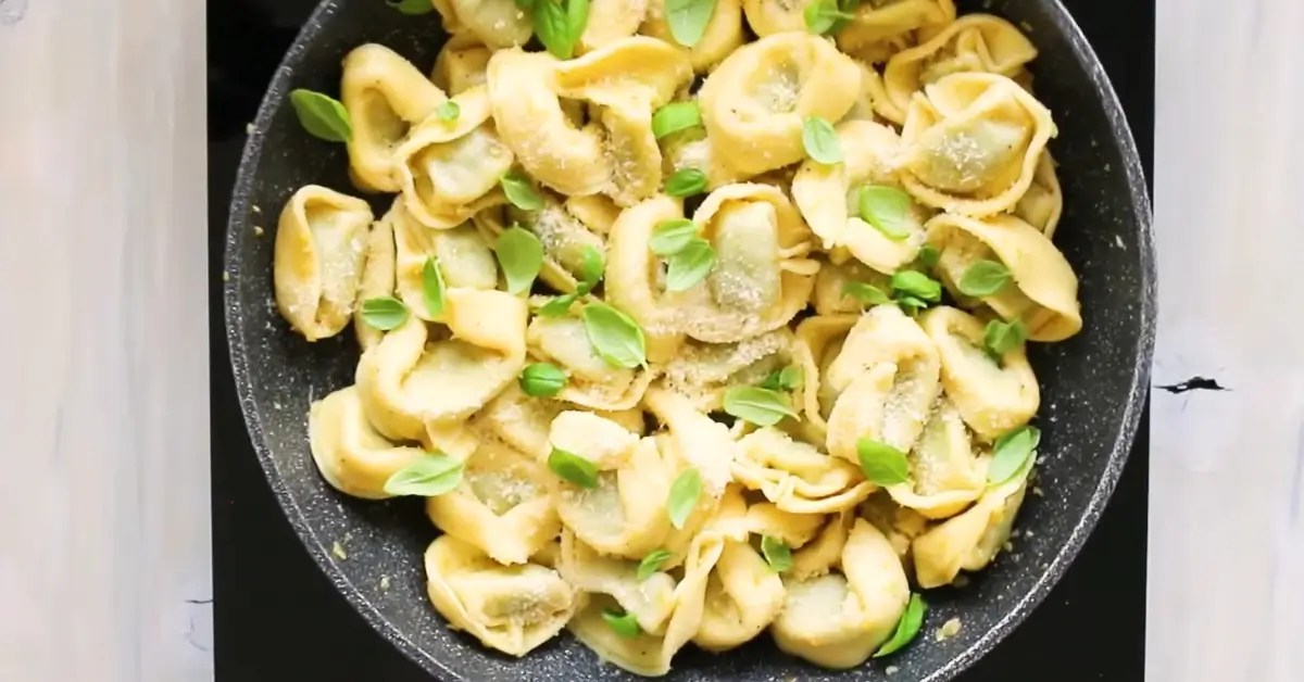 creamy lemon basil tortellini