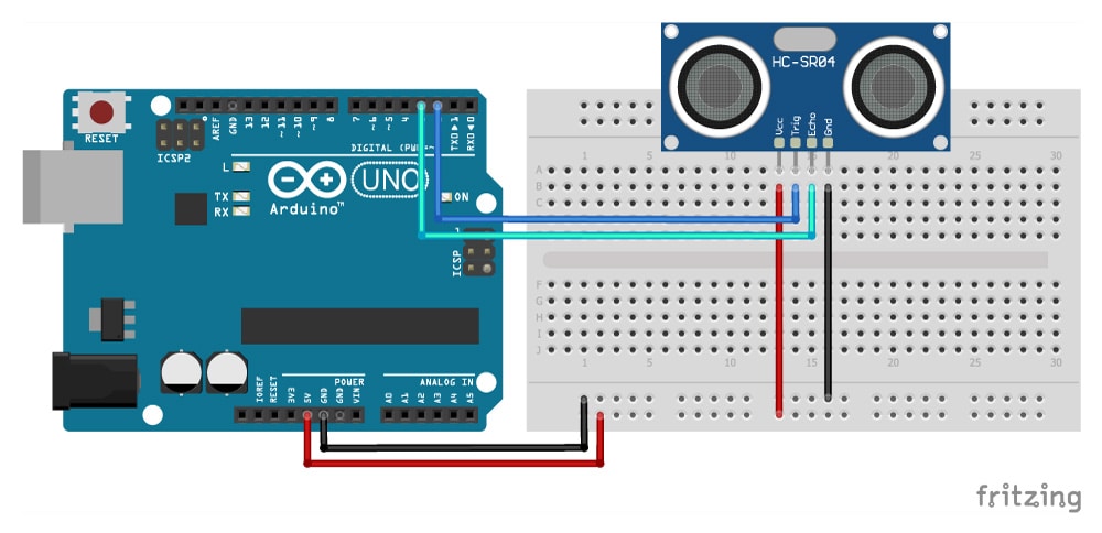 Ultrasonic Sensor Circuit Diagram With Arduino Codes
